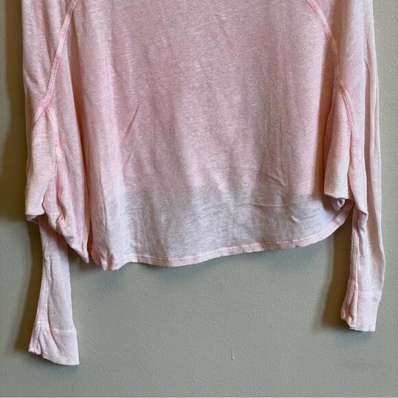 We the Free XS sheer long sleeve crop top grunge mid rif pink - Picture 7 of 7